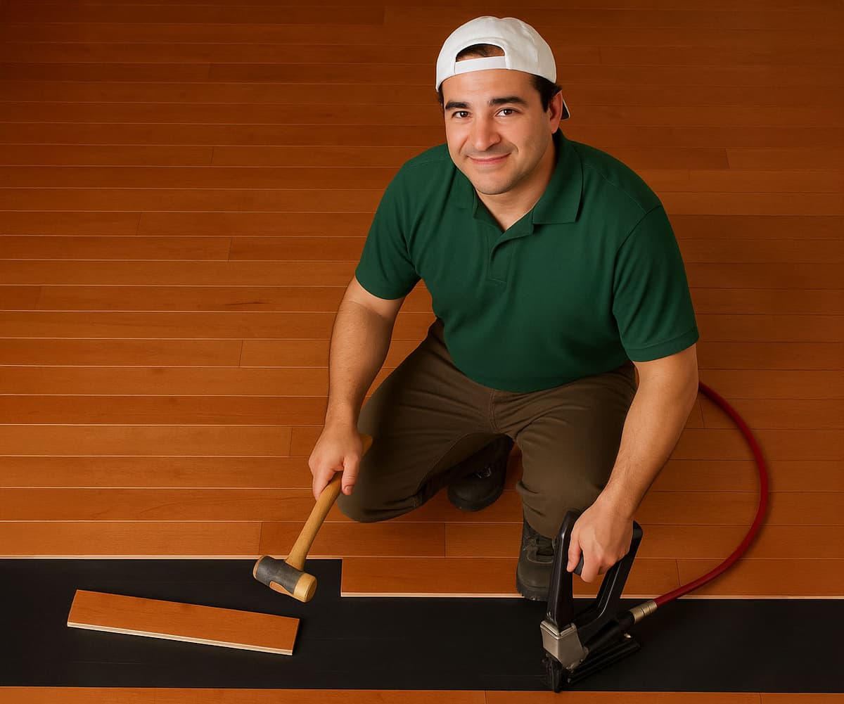 Beautiful hardwood floor installation